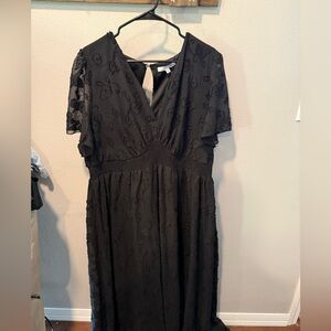 Baltic Born Black Floral Dress